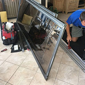 sliding glass door frame repair Winton
